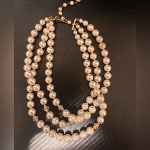 Source Unknown Triple-Strand Pearl Necklace